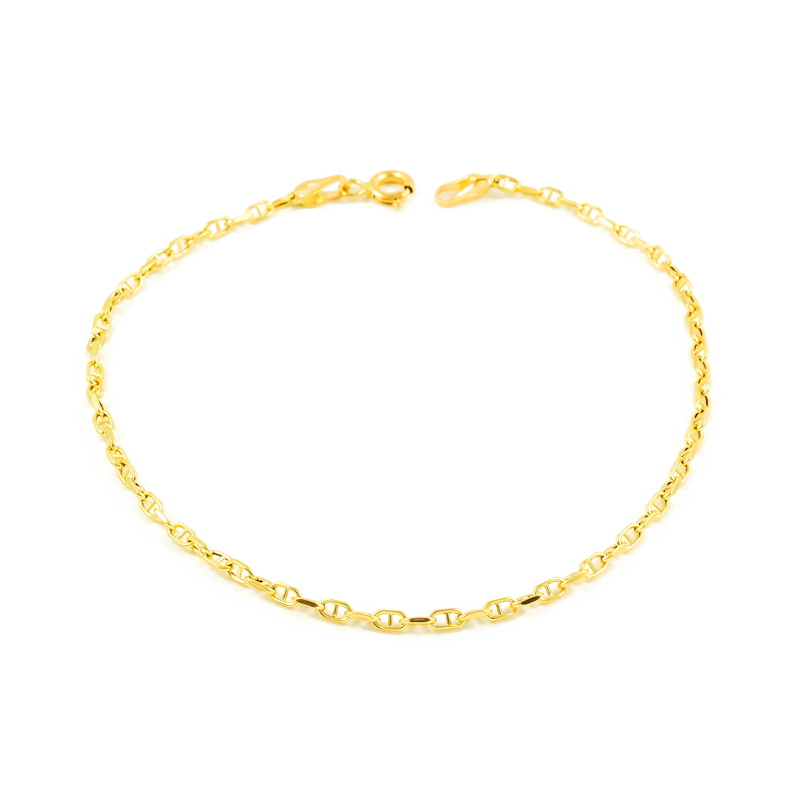 Braccialetto semirigido antico in oro giallo 18K e argento con rubini