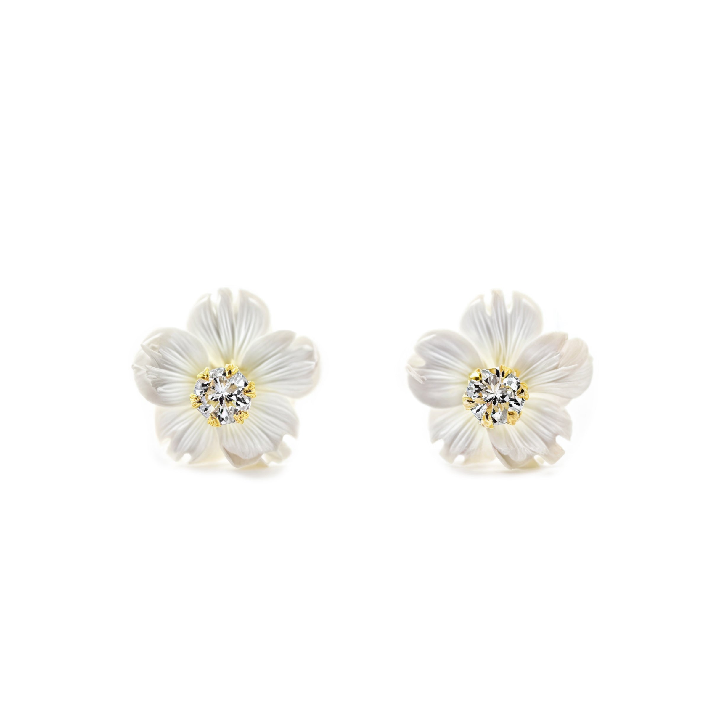Mondepetit - Orecchini bambini ragazza fiore margherita Zircone Mondepetit - Orecchini bambini ragazza fiore margherita Zircone