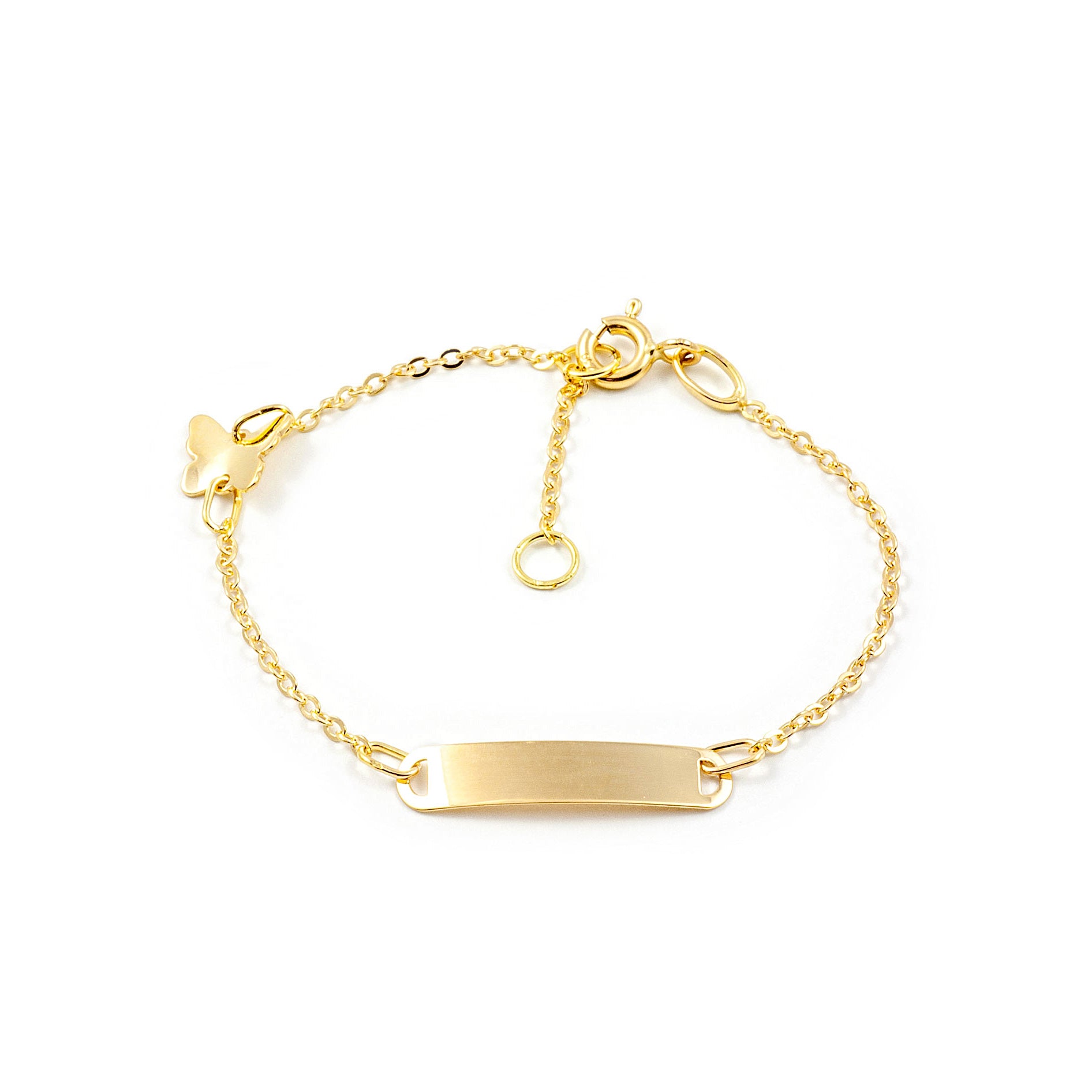 Bracciale Ragazza Oro Giallo 18K Personalizzata Schiava Perla 3,5 mm