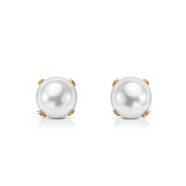 Orecchini ragazza Perla 5 mm Oro Giallo 18K