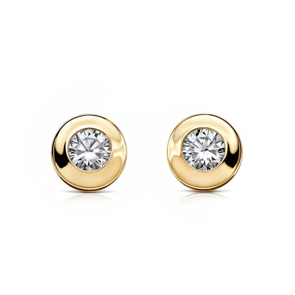 Orecchini ragazza Galleria Zircone 3 mm Oro Giallo 18K