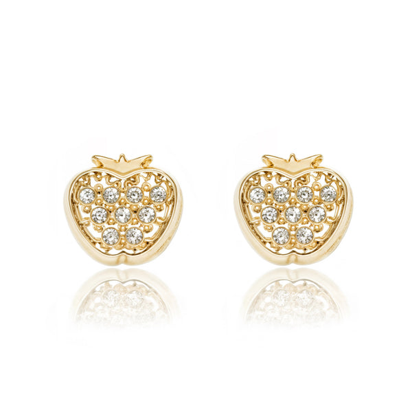 Orecchini ragazza Fiore Zircone Oro Giallo 9K