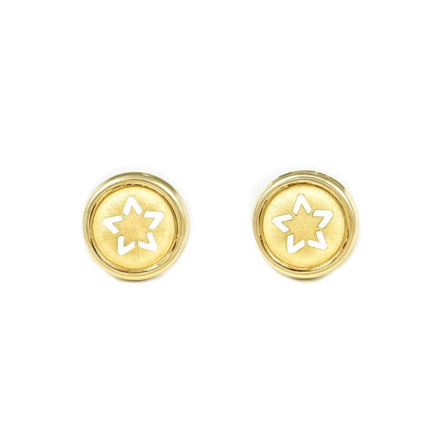 Orecchini ragazza donna Rotondo Oro Giallo 18K opaca e brillante