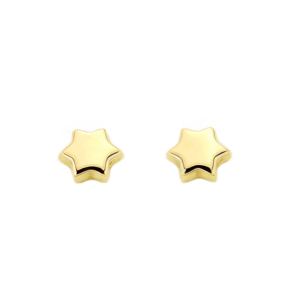 Orecchini bambini ragazza Stella Oro Giallo 9K