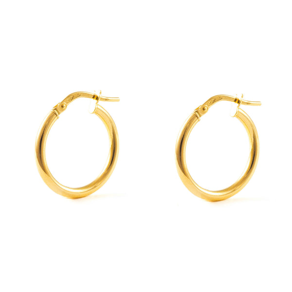 Orecchini Cerchi 15x2 mm Oro Giallo 18K