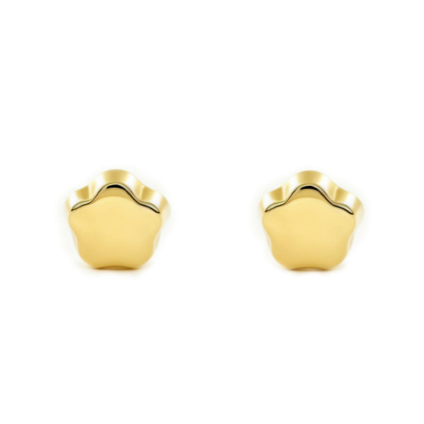 Orecchini bambini fiore margherita Oro Giallo 18K