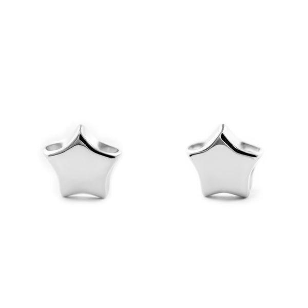 Orecchini bambini Stella Oro Bianco 18K