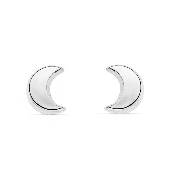 Orecchini bambini ragazza Luna Oro Bianco 9K