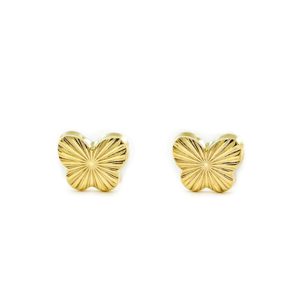 Orecchini bambini ragazza Farfalla Oro Giallo 9K