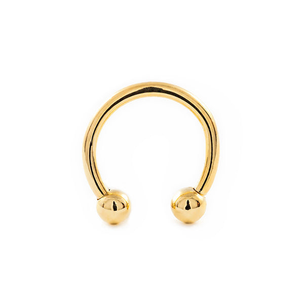 Piercing Oro Giallo 9K Barbell Doppia Palla 3 mm Brillante