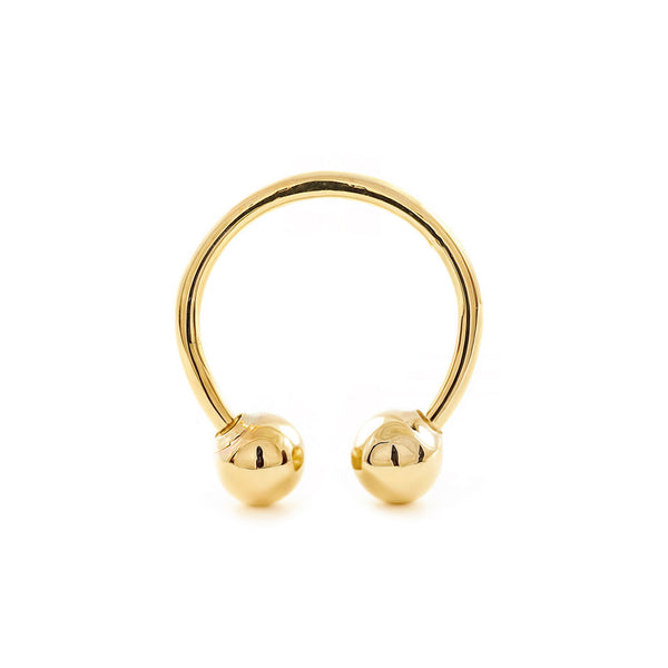 Piercing Oro Giallo 9K Barbell Doppia Palla 4 mm Brillante