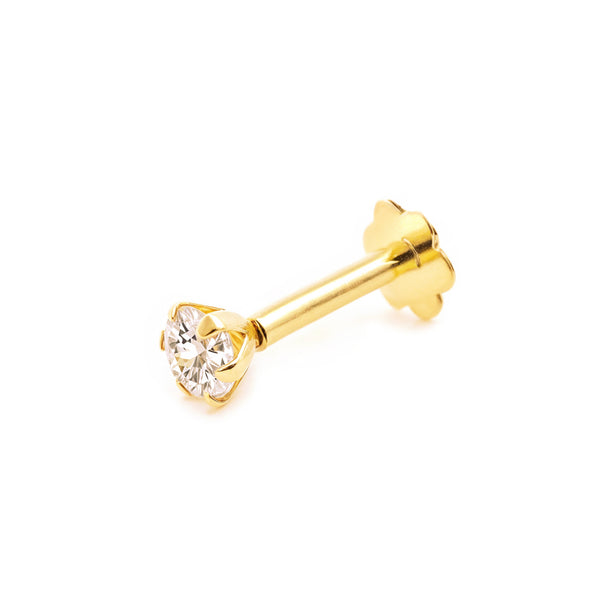 Piercing Oro Giallo 9K Cartilagine Circonita 3 mm Brillante