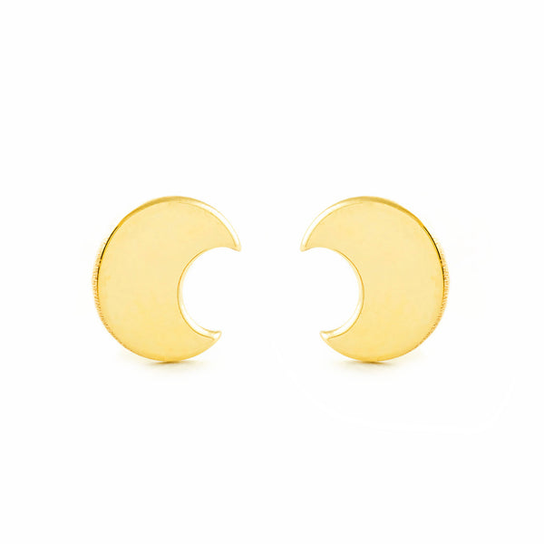 Orecchini ragazza donna Luna Oro Giallo 9K