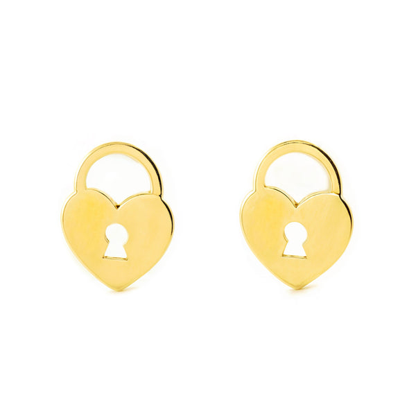 Orecchini ragazza donna Serratura Oro Giallo 9K