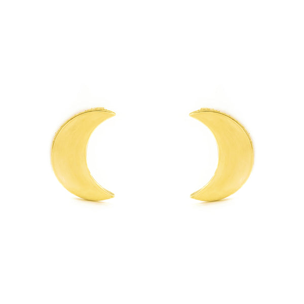 Orecchini ragazza donna Luna Oro Giallo 9K