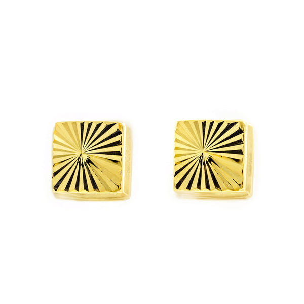 Orecchini ragazza donna Quadrato Oro Giallo 9K