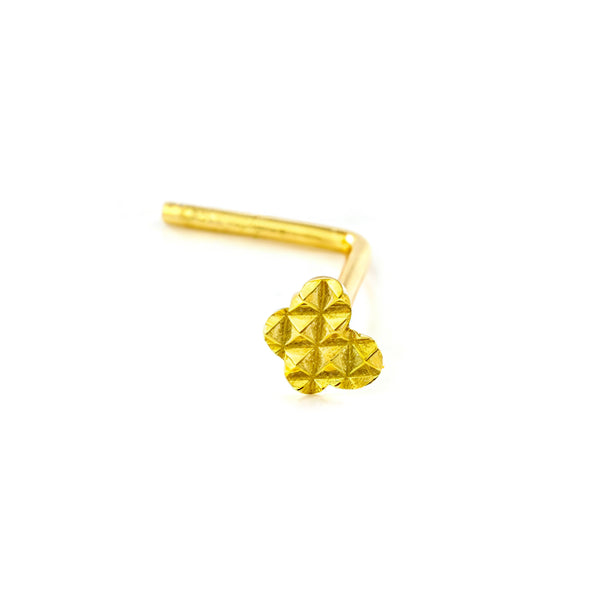 Piercing naso farfalla intagliata Oro Giallo 9K