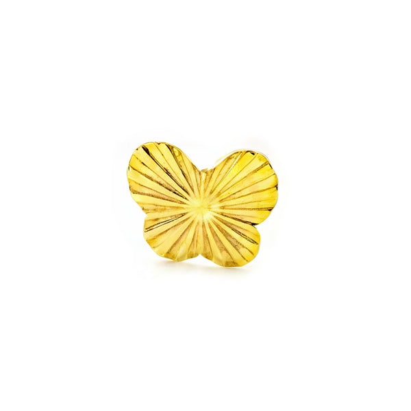 Piercing cartilagineo farfalla intagliata Oro Giallo 9K