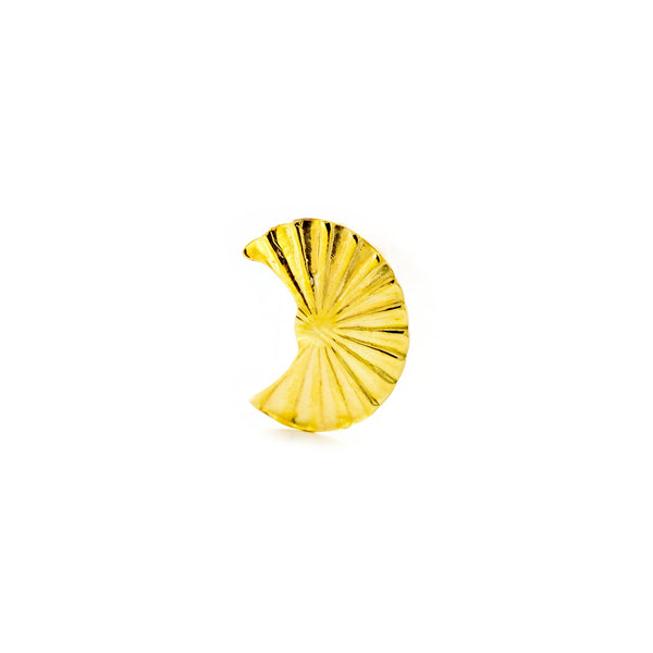 Piercing cartilagineo luna intagliata Oro Giallo 9K