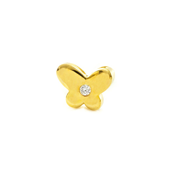 Piercing Oro Giallo 9K Cartilagine Farfalla Zirconite Brillante