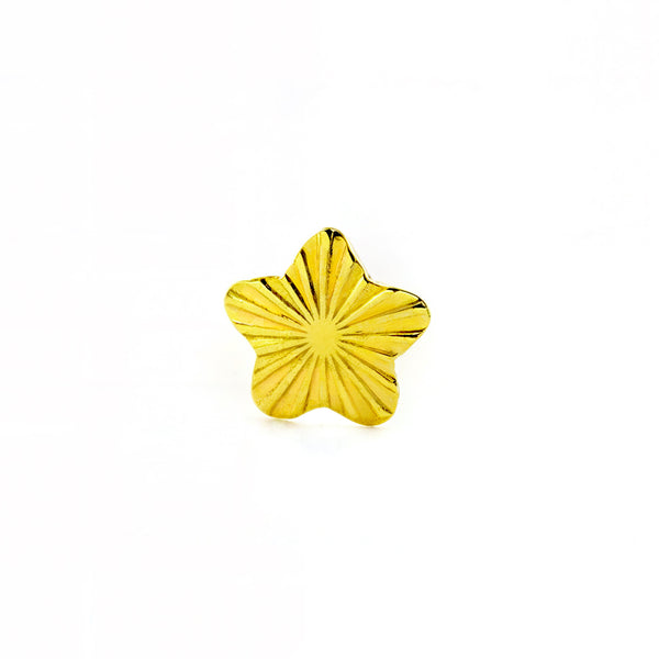 Piercing cartilagineo stella intagliata Oro Giallo 9K