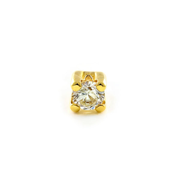 Piercing Oro Giallo 9K Cartilagine Graffa Zirconite Brillante