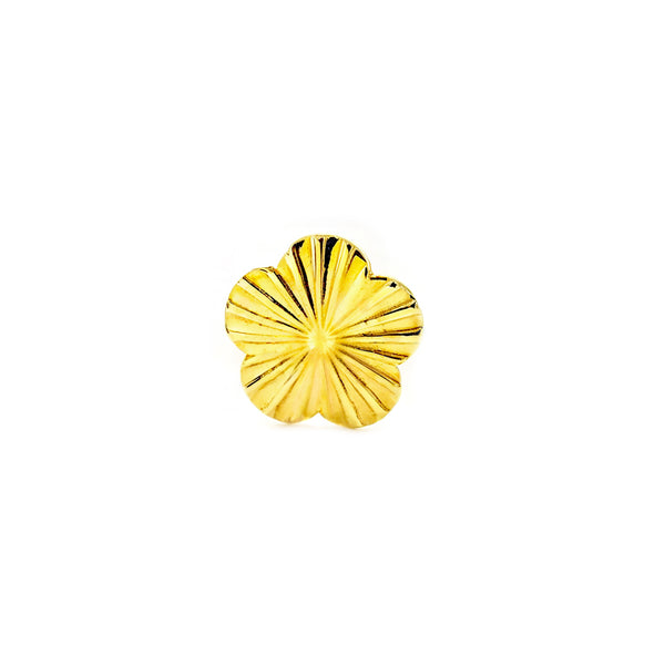 Piercing cartilagineo fiore intagliato Oro Giallo 9K