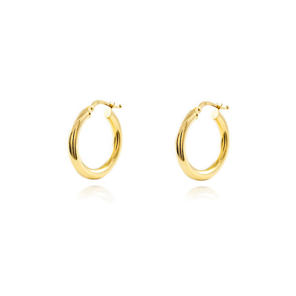 Orecchini Cerchi 20x3 mm Oro Giallo 18K