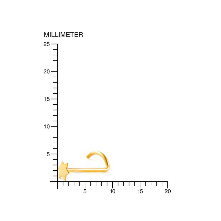 Piercing Oro Nariz estrella (9kts)