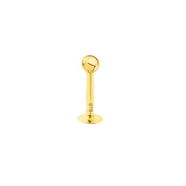 Piercing Oro Giallo 9K Labbro Pallina 3 mm Brillante