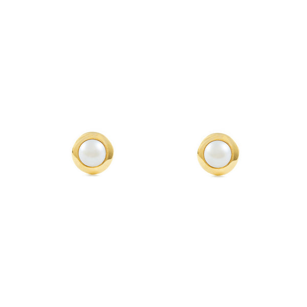 Orecchini bambini ragazza Perla 3 mm Oro Giallo 9K