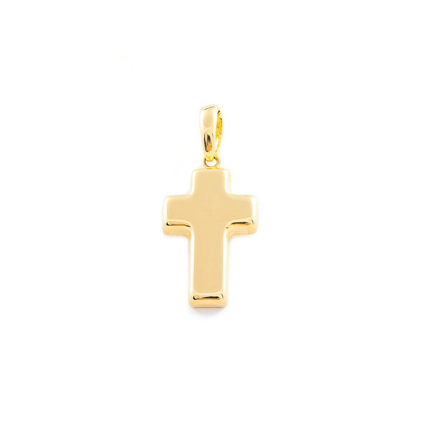 Croce religiosa pendente Rettangolari 20x12 mm Oro Giallo 18K Brillante