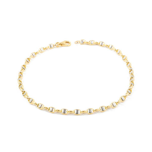 Bracciale Donna Oro Bicolore 18K Capaventi Brillante 20 cm