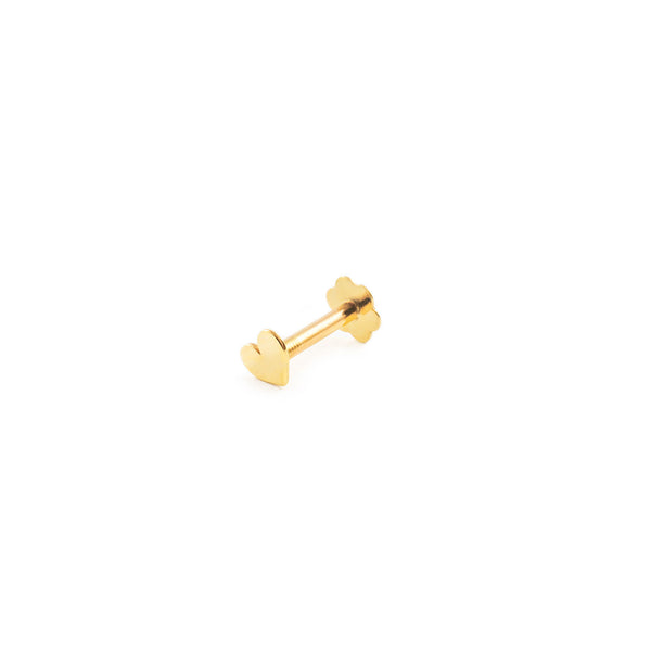 Piercing Oro Giallo 9K Cartilagine Cuore Brillante