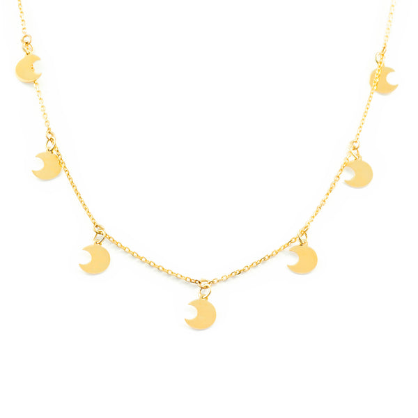 Collana Donna Lune Oro Giallo 9K Brillante