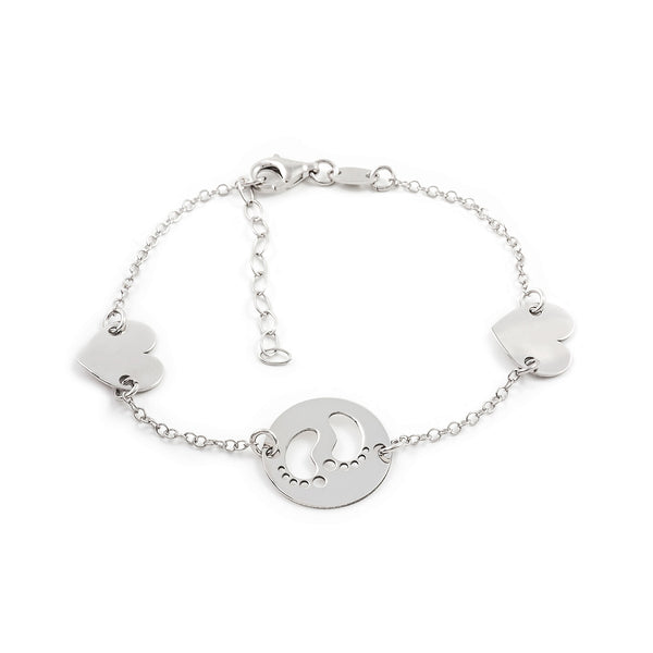 Bracciale Piede Argento Sterling 925 brillante