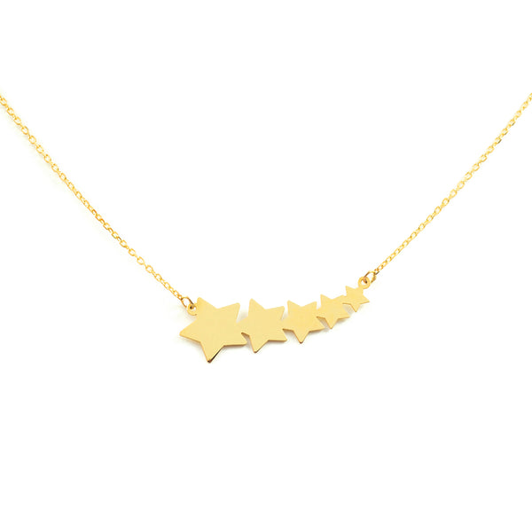 Collana Donna Stelle Oro Giallo 9K Brillante