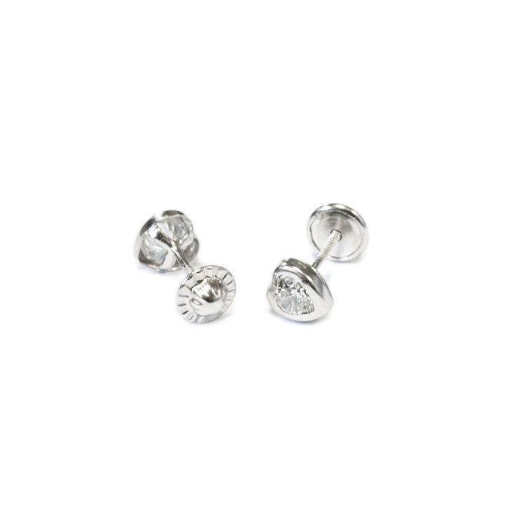 Pendientes Plata Bebe o niña Corazon 4 mm