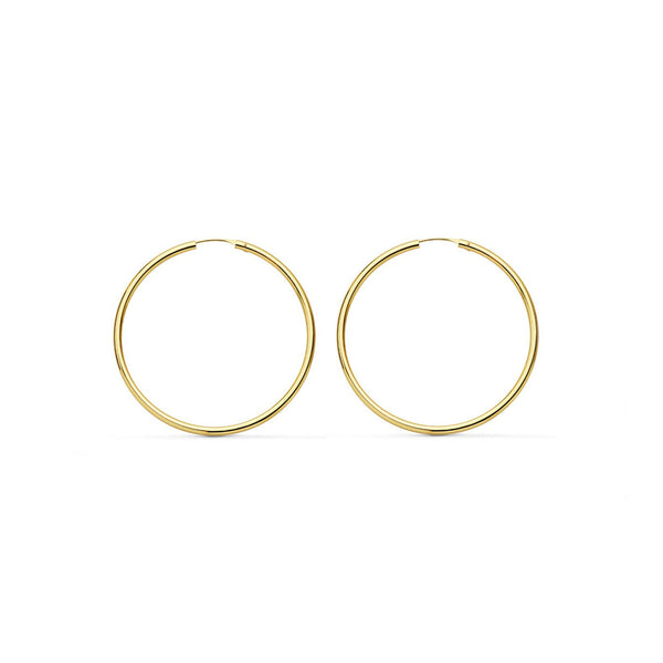 Orecchini Flessibili Cerchi 25x1.5 mm Oro Giallo 18K