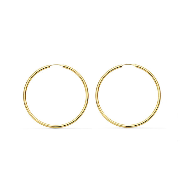 Orecchini Flessibili Cerchi 30x1.5 mm Oro Giallo 18K