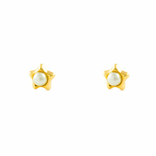 Orecchini bambini ragazza Stella Perla 2.5 mm Oro Giallo 9K