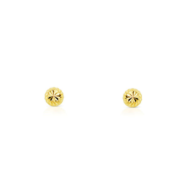 Orecchini mezza sfera 4 mm Oro Giallo 9K