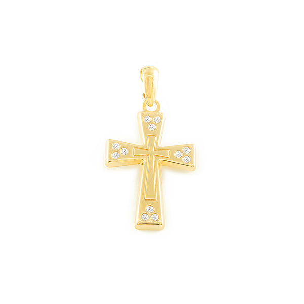 Croce religiosa pendente Rettangolari 20x13 mm Oro Giallo 9K Brillante