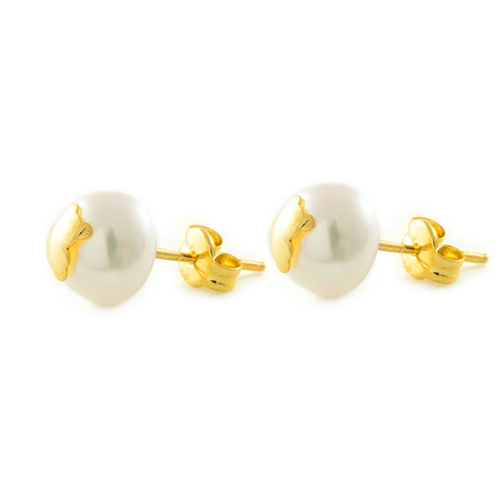 Pendientes oro amarillo niña Perla Osito en brillo             