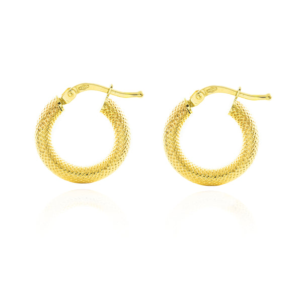 Orecchini Cerchi 16x3 mm Oro Giallo 18K