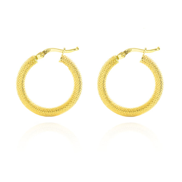 Orecchini Cerchi 21x3 mm Oro Giallo 18K