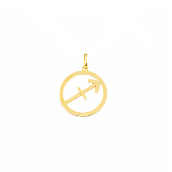 Pendente ciondolo brillante Oroscopo Sagittario Oro Giallo 9K