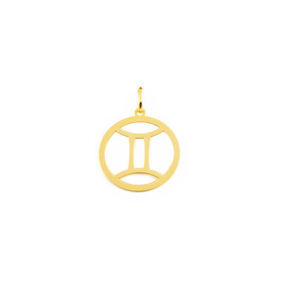 Pendente ciondolo brillante Oroscopo Gemelli Oro Giallo 9K