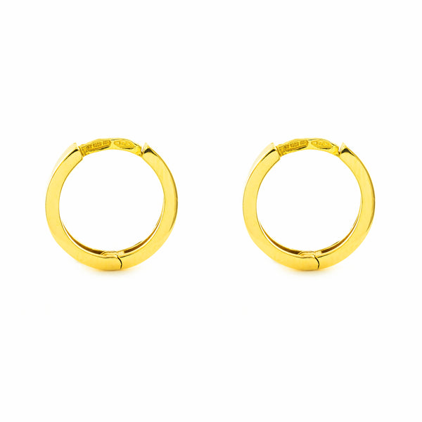 Orecchini Cerchi 12x2 mm Oro Giallo 18K