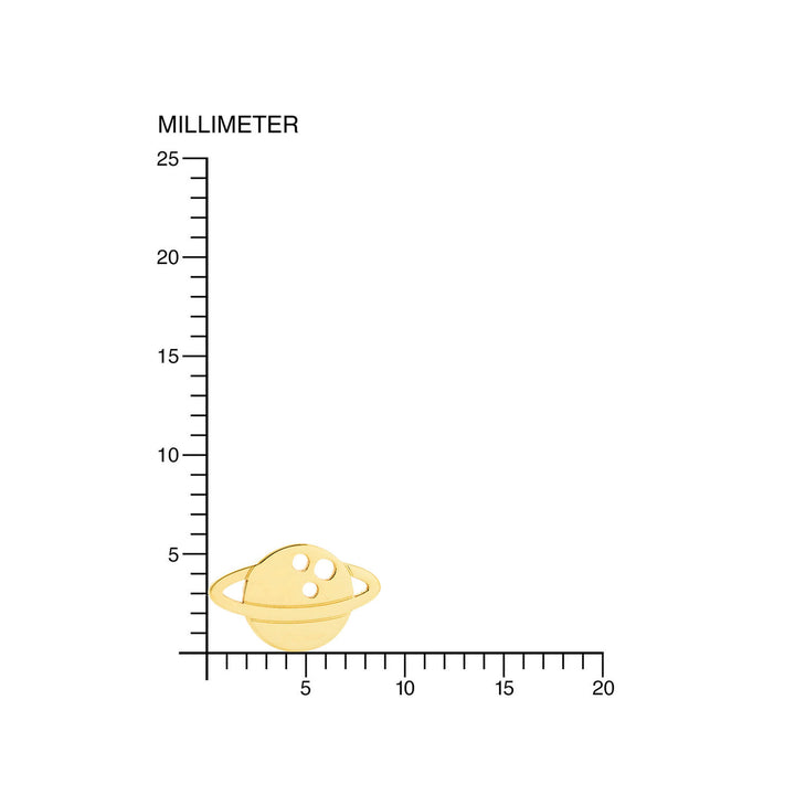 Pendientes niña Oro Amarillo planeta liso (9kts)